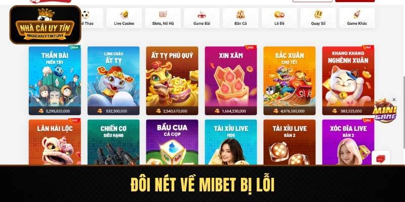 Nắm rõ thông tin MIBET có lỗi