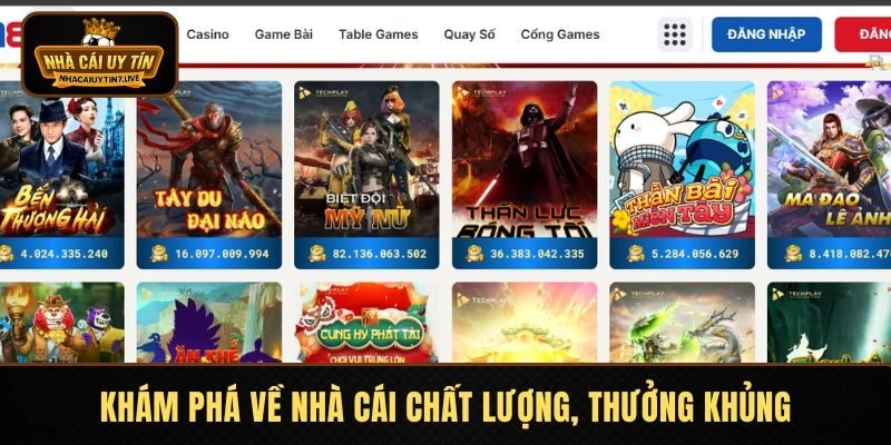 Khám phá về nhà cái chất lượng, thưởng khủng